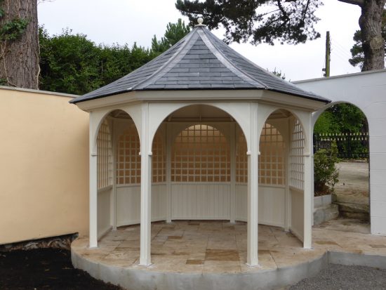 Eight Sided Gazebo with Synthetic Slate Roof