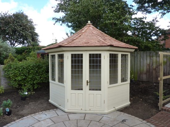 3 Metre, Eight Sided Painted Summerhouse
