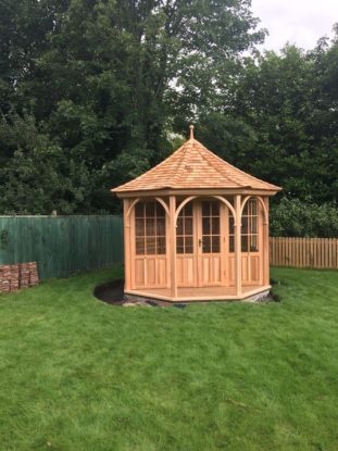3 Metre, Eight Sided Summerhouse with Balcony