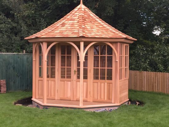 3 Metre, Eight Sided Summerhouse with Balcony