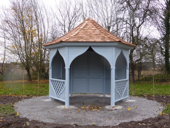 Six Sided Gazebo with Arches & Trellis