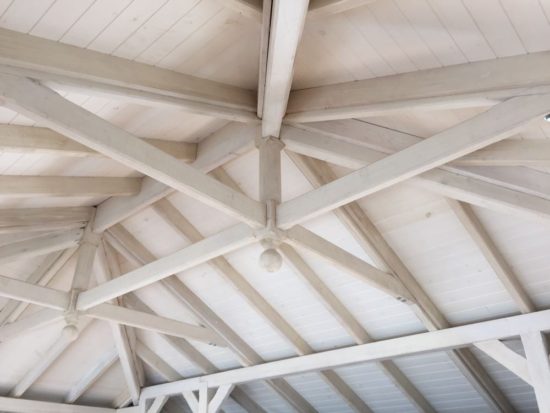 Cedar Lined Roof & Tie Bars