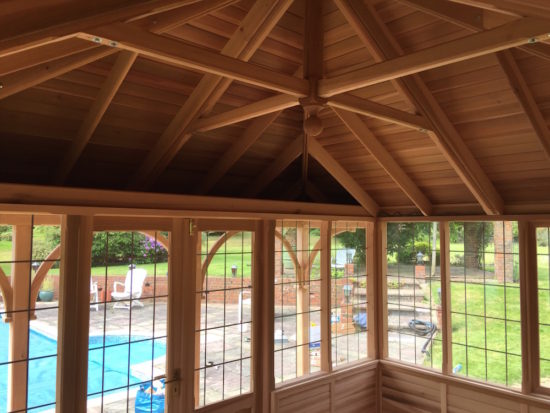 Cedar Lined Roof & Tie Bars