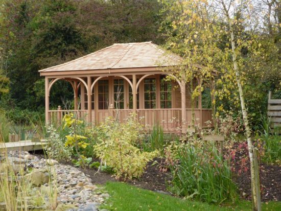 Four Sided Summerhouses With Balcony