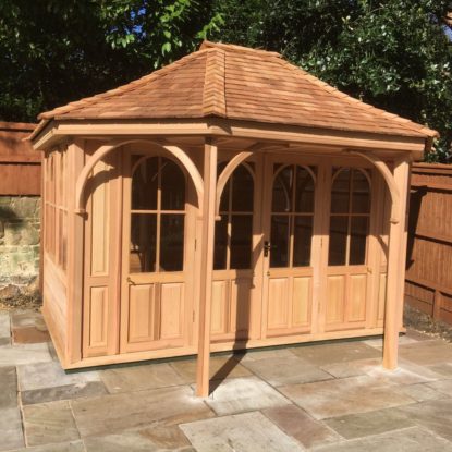 Cedar Summerhouse With Bi-Folding Doors