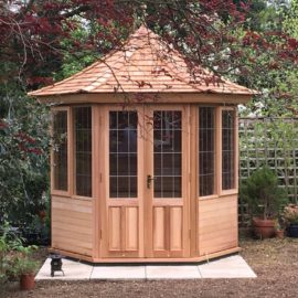 2.4 Metre, Six Sided Summerhouse With Lead Windows