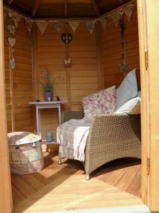 1.8 Metre, Six Sided Painted Summerhouse