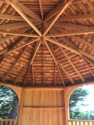 Eight Sided Raised Cedar Gazebo