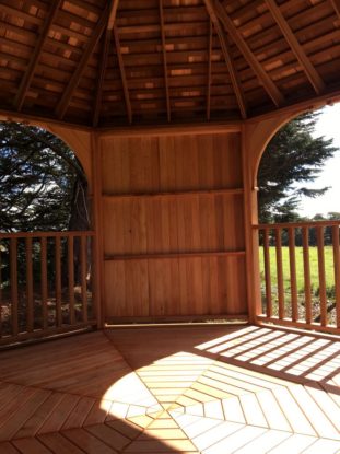 Eight Sided Raised Cedar Gazebo