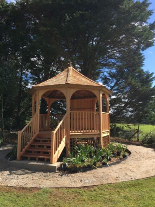 Eight Sided Raised Cedar Gazebo